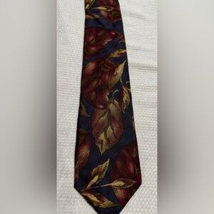 Christian Dior Vintage Navy Floral Print Men’s Tie